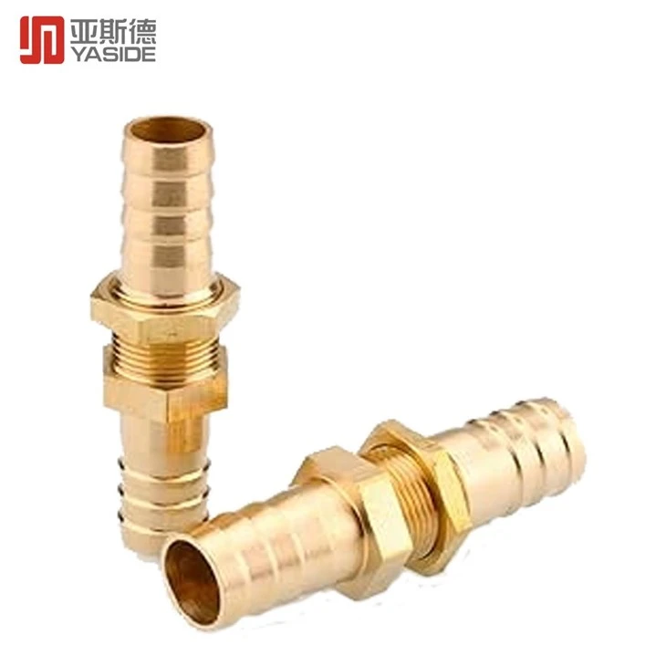 CNC Machining Brass Bulkhead Pipe Fitting